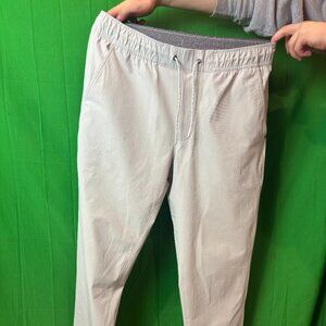Vuori Light Grey Drawstring Stretch Golf Pants — Size L